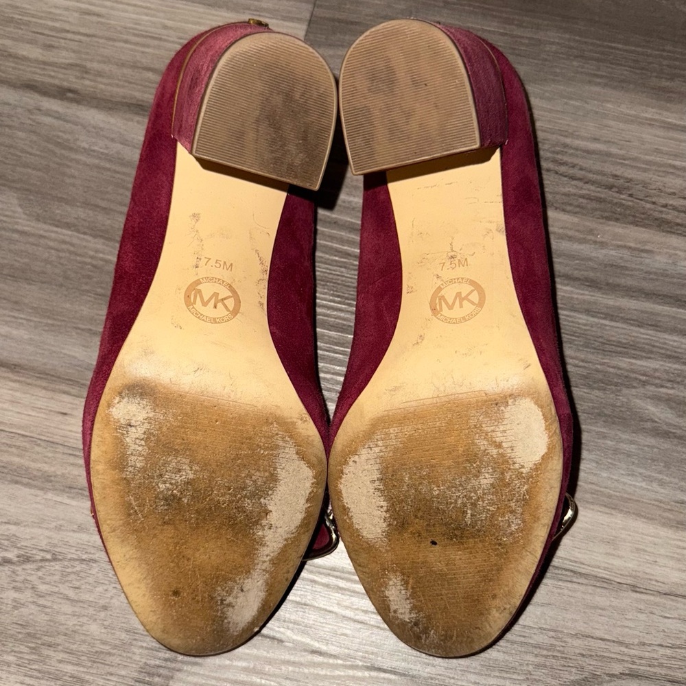 Michael Kors Merlot Suede Heels - Picture 5 of 5